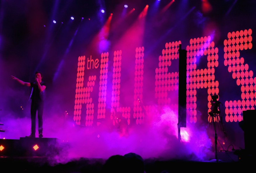 LAS VEGAS, NV - SEPTEMBER 27: The Killers perform onstage during day 3 of the 2015 Life Is Beautiful Festival on September 27, 2015 in Las Vegas, Nevada. (Photo by Jeff Kravitz/FilmMagic)